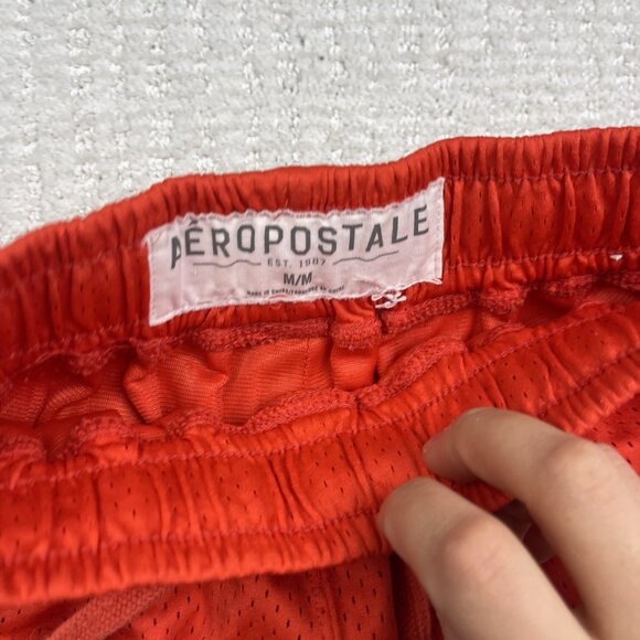 Lot x2 Aeropostale Mens Gym Shorts M Mesh Athletic Basketball drawstring - Picture 5 of 11